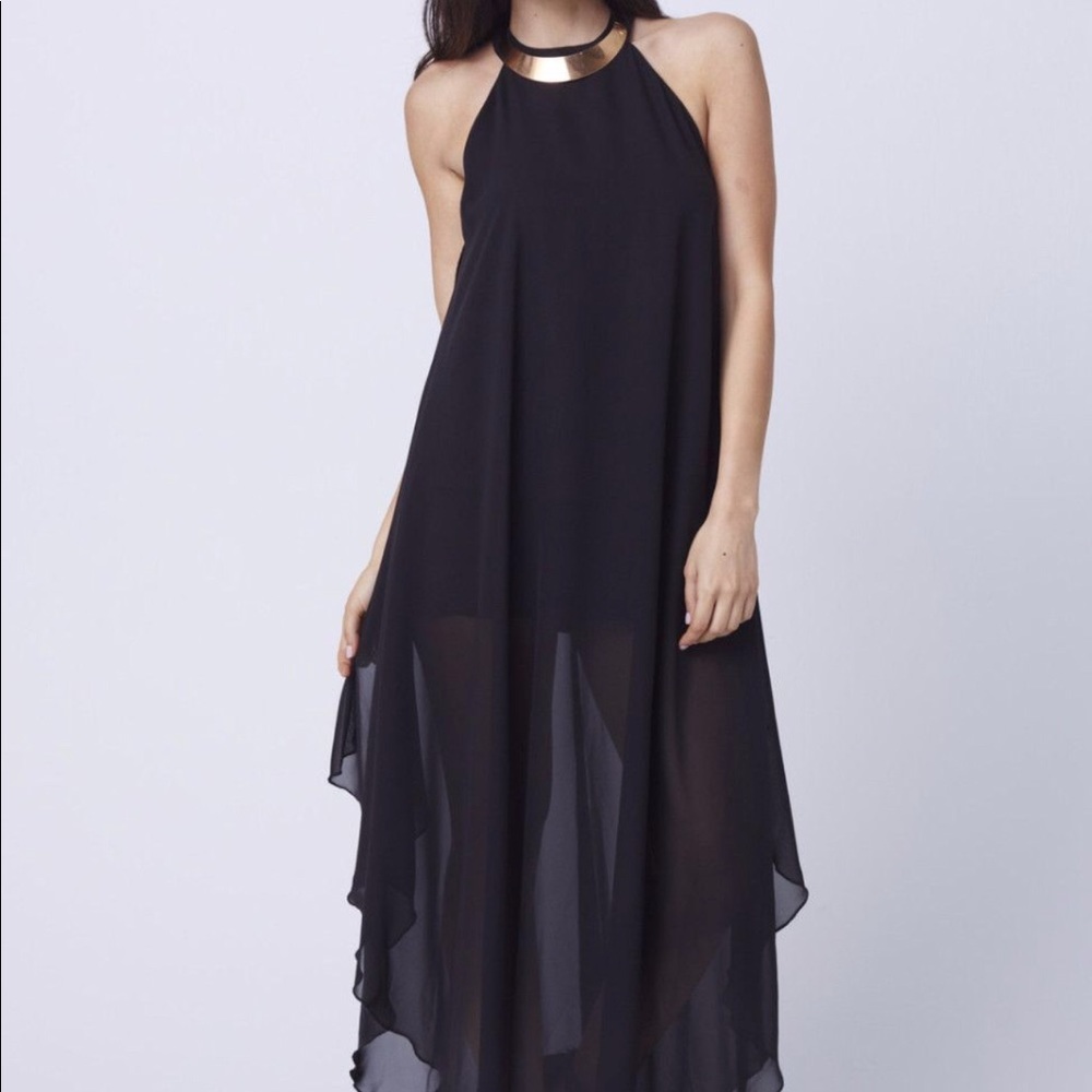 Baileyblue Navy Blue Halter Top Formal Dress